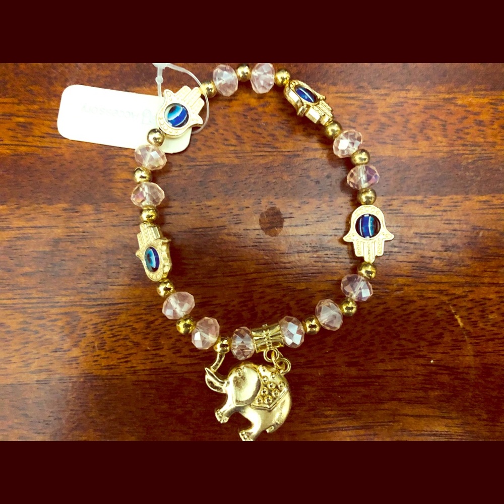 Gold charm bracelet